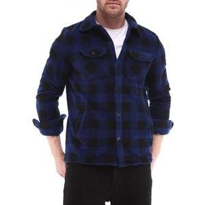 Ghassy Co. Erkek Oduncu Düğmeli Çift Cepli Ekose Polar Outdoor Gömlek Ceket