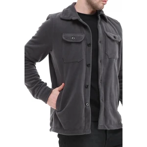 Ghassy Co. Erkek Oduncu Düğmeli Çift Cepli Ekose Polar Outdoor Gömlek Ceket