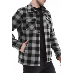 Ghassy Co. Erkek Oduncu Düğmeli Çift Cepli Ekose Polar Outdoor Gömlek Ceket