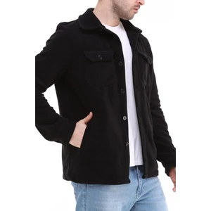 Ghassy Co. Erkek Oduncu Düğmeli Çift Cepli Ekose Polar Outdoor Gömlek Ceket
