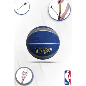 Prof. Maç/antreman Kaymaz Kauçuk Iç/dış Saha Uygun 7 Numara Basketbol Topu + File,şişirme Iğnesi,pompa Hediyeli