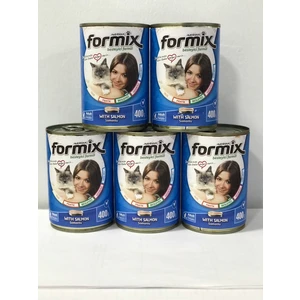 FORMİX Yetişkin Kedi Somonlu Konserve Maması 400 gr x 5 Adet