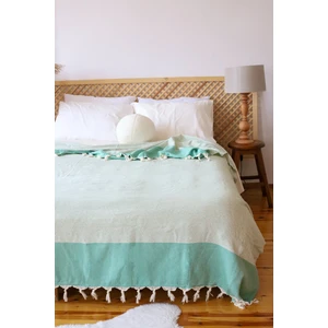 Çift Kişilik Nokta Safir Desenli %100 Pamuk Peştemal Pike