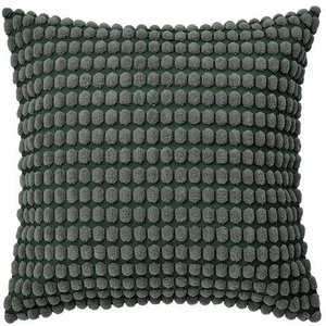 Kırlent Kılıfı Gri-Yeşil Renk 50X50 Puantiye Temalı Ev Tekstili
