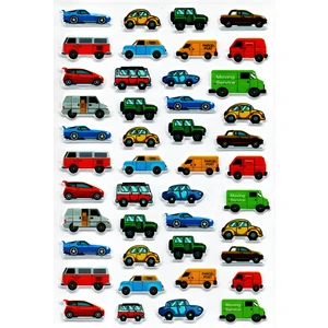 Sticker Kabartmalı A4 Boyutunda Stiker Defter, Planlayıcı Etiket, (LIM079) - Mini Arabalar