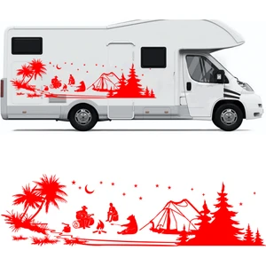 Melek Pazarı Kampçı Ayı, Çadır Kampı, Kamp Karavan Sticker- S1738