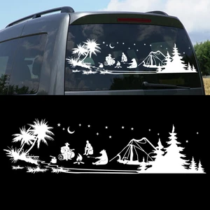 Melek Pazarı Kampçı Ayı, Çadır Kampı, Kamp Karavan Sticker- S1738