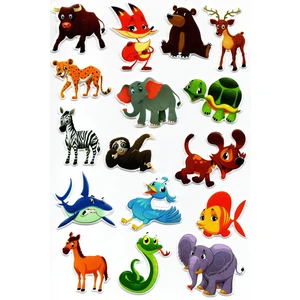 Sticker Kabartmalı A4 Boyutunda Stiker Defter, Planlayıcı Etiket, -(LIM093) - Orman Hayvanları