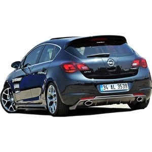 Opel Astra J Hb (2010-2012) Makyajsız Arka Tampon Eki - Difüzör (Plastik)