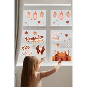 Neşeli Günlerim Ramadan Mubarak Duvar Ramazan Sticker 35X100 cm