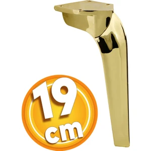 Repla Lüks Mobilya Kanepe Sehpa Tv Ünitesi Koltuk Ayağı 19 cm Gold Altın Baza Ayak