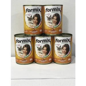 FORMİX Yetişkin Kedi Tavuklu Konserve Maması 400 gr x 5 Adet