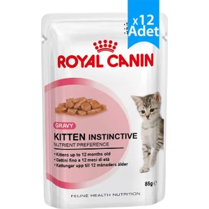 Royal Canin Kitten Gravy Gebe ve Yavru Konserve Kedi Maması 85 gr x 12 Adet