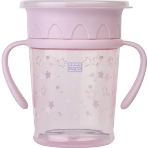 Her Açıdan İçilebilen Kulplu Alıştırma Bardağı Pembe