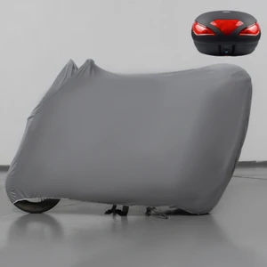 Arora Max-T Çantalı Gri Kumaş Motosiklet Branda Motor Penye Branda