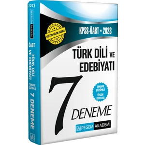 Pegem Akademi Yayıncılık 2023 KPSS ÖABT Türkdili ve Edebiyatı Öğretmenliği 7 Deneme