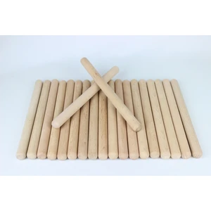 aliwooden Düz Ritim Çubuğu (10 Çift)