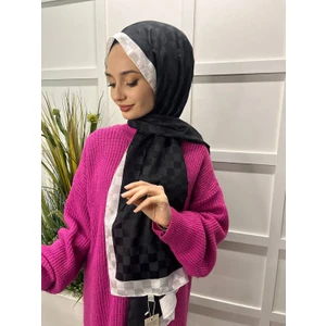 Hint Ipek Dama Desenli Monogram Şal 00707