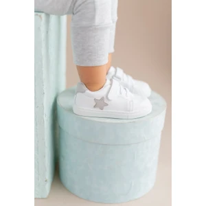 Gri Yıldızlı Cırt Cırtlı Günlük Sneaker Spor Ayakkabı-S-1000