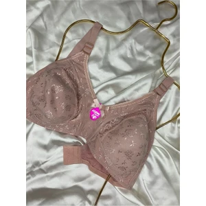 Kadın Dantel Detaylı Büyük Beden D Cup Toparlayıcı Rahat Sütyen