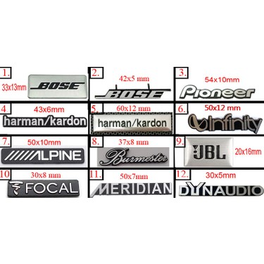 dynaudio contourシリーズ　エンブレム Vagparts Dynaudio Logo (10 Adet, Metal) Dynaudıo Hoparlör Fiyatı