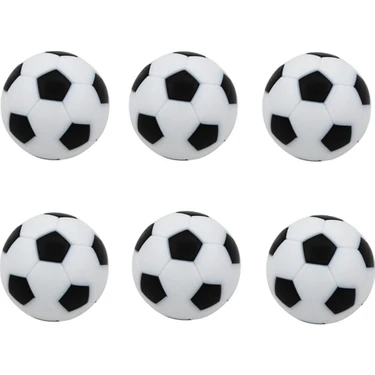 ST Decor 6 Paket Masa Futbol Futbolu Yedek Mini Futbol Top 32MM Siyah (Yurt