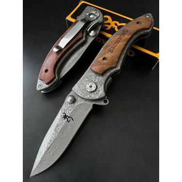 Browning Damascus Ahşap Kabze Çakı 21