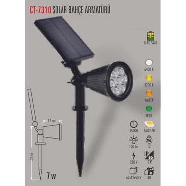 Cata Ct 7310 LED ve Solar Bahçe