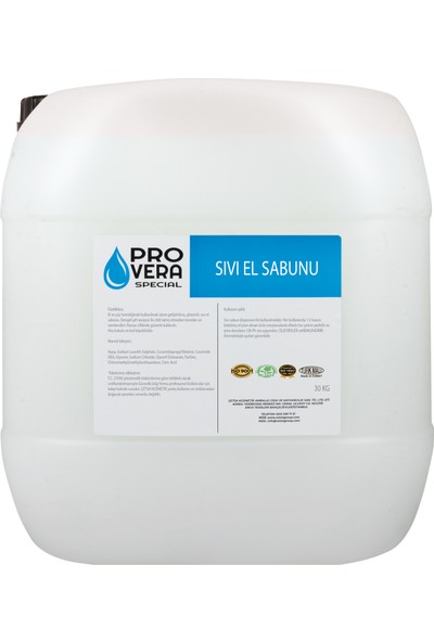 Provera Sıvı El Temizleme Sabunu 30 kg