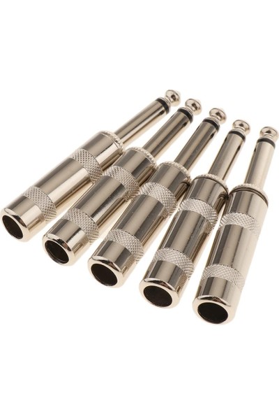Metal 6.35MM (1/4 Inç) Mono Fiş Stereo Jack Adaptor (Yurt Dışından)