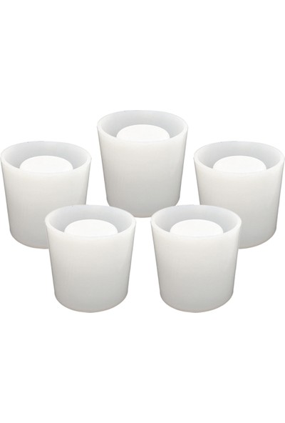 Tahan 5 Set Silikon Reçine Malzeme Bardağı Kurutulmuş Çiçek (Yurt Dışından)