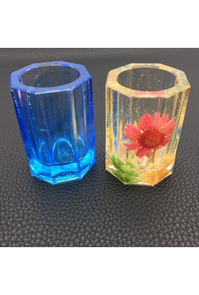 Tahan 5 Set Silikon Reçine Malzeme Bardağı Kurutulmuş Çiçek (Yurt Dışından)