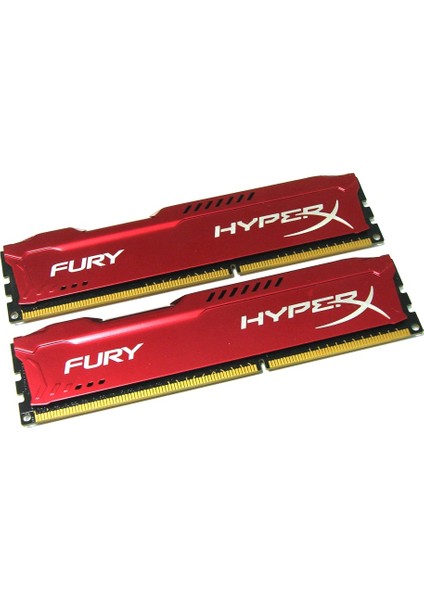 Kingston Hyperx Fury Red 16GB (2X8GB)1600MHZ Ddr3 Ram (HX316C10F/8) 2'li Set