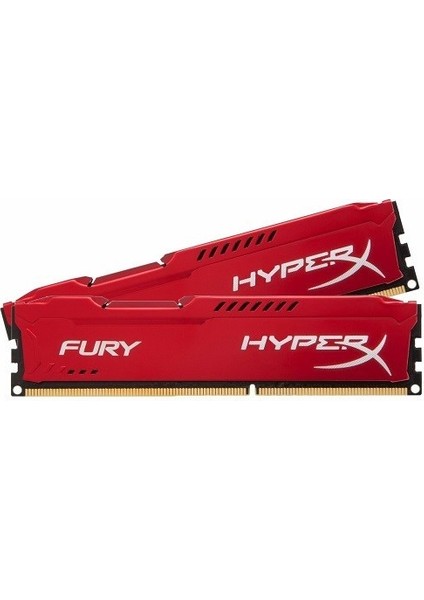 Kingston Hyperx Fury Red 16GB (2X8GB)1600MHZ Ddr3 Ram (HX316C10F/8) 2'li Set