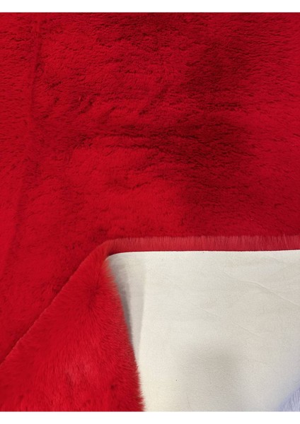 Allstar Carpet Modern Tavşan Tüyü Yumuşacık Tüy Dökmez Peluş Halı Kırmızı fırsatları