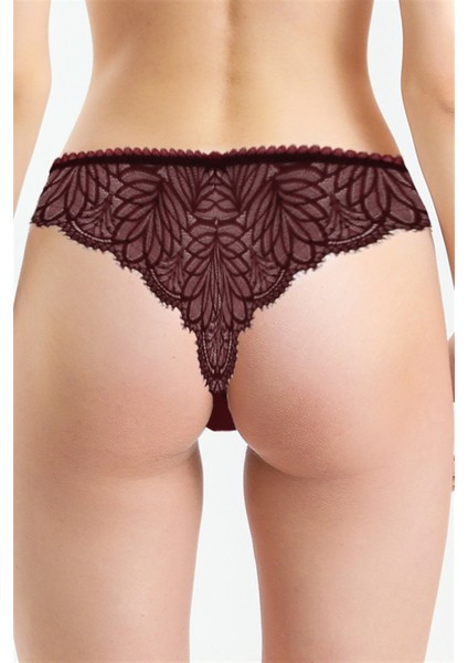 385 Kadın Bordo Önü Kumaş,arkası Dantel Normal Külot fiyatları