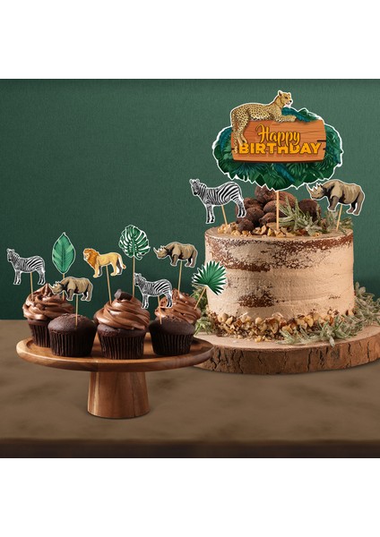 Safari Temalı Erkek Çocuk Doğum Günü Parti Seti - Mini fırsatları
