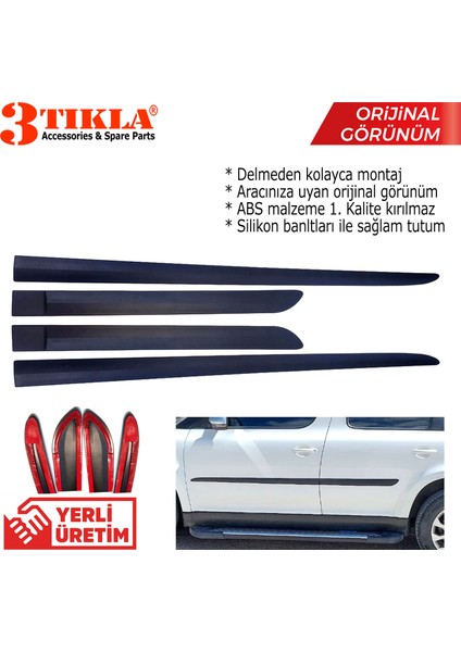 Hyundai Accent 2011-2018 Kırılmaz Abs Yan Kapı Koruma Çıtası Siyah 1. Kalite Yerli-