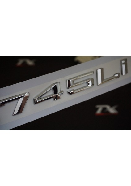 Bmw 745Lİ 745İ Bagaj Krom Metal 3m 3D Yazı Logo