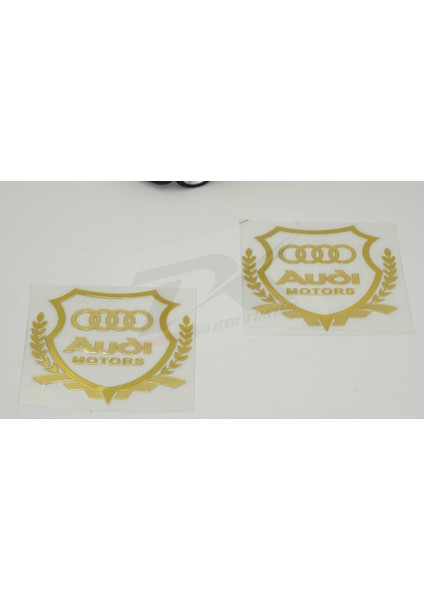 Audi Motors Logo Kelebek Cam Buğday Başakları Logo 2li Seti