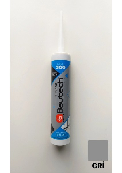 Gri Silikonize Mastik Çekomastik 500 Gr Bautech