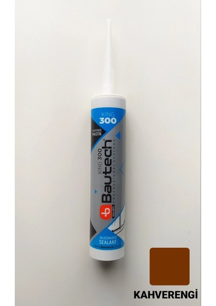 Kahverengi Silikonize Mastik Çekomastik 500 Gr Bautech
