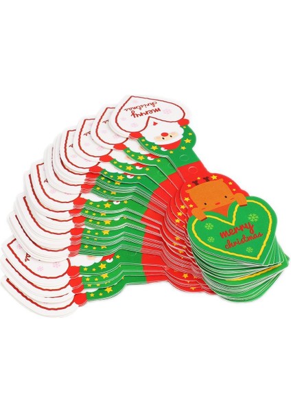 Phenovo 50X Mutlu Noeller Noel Baba Madde Hediye Hediye Etiketleri Noel Tebrik Kartları (Yurt Dışından) fiyatları