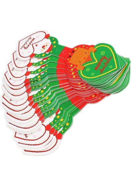 Phenovo 50X Mutlu Noeller Noel Baba Madde Hediye Hediye Etiketleri Noel Tebrik Kartları (Yurt Dışından) fırsatları