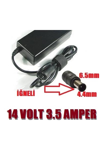 14V 3.5A Ac Adapter Samsung Uyumlu UN19F4000AFXZA UN19F4000AF UN22F5000AF UN19F4000 UN22F5000 LED Tv, Syncmaster S22A300B S20A350B S22A100N S22B150N S22B150B S23A300B LED Monitor Adaptörü