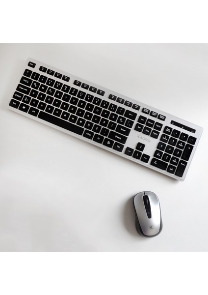 Silver Kablosuz Klavye & Mouse Set