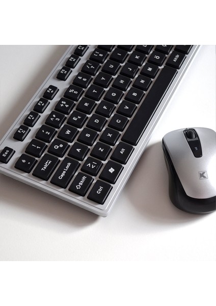 Silver Kablosuz Klavye & Mouse Set