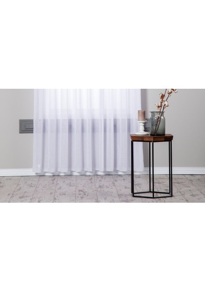Keten Folded Tül Beyaz 1-2,5 Orta Sık Pile 400X260 cm