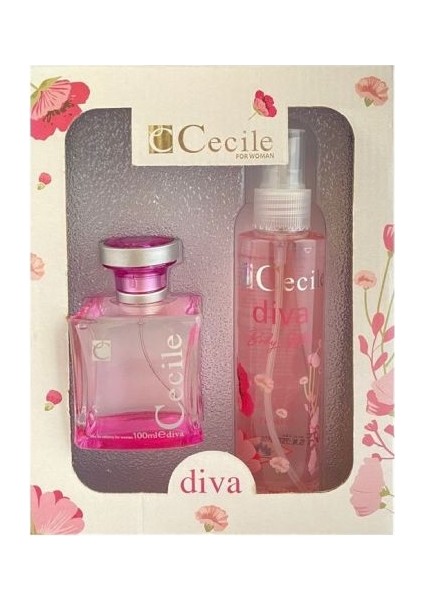 CECİLE EDT 100 ML.DİVA+BODY MIST HED