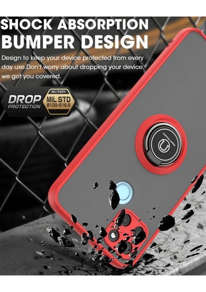 Realme C25Y Kılıf Yüzüklü Montreal Standlı Sert Silikon fiyatları